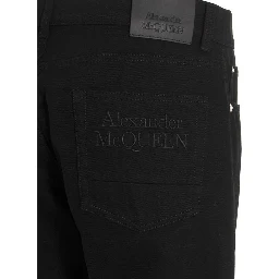 Black Cotton Skinny Jeans