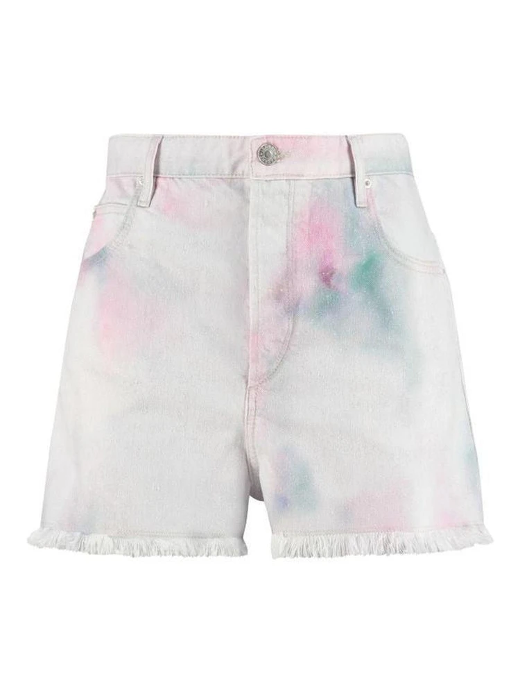 Multicolor Denim Shorts