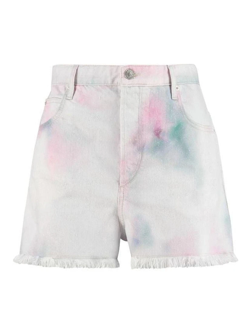 Multicolor Denim Shorts