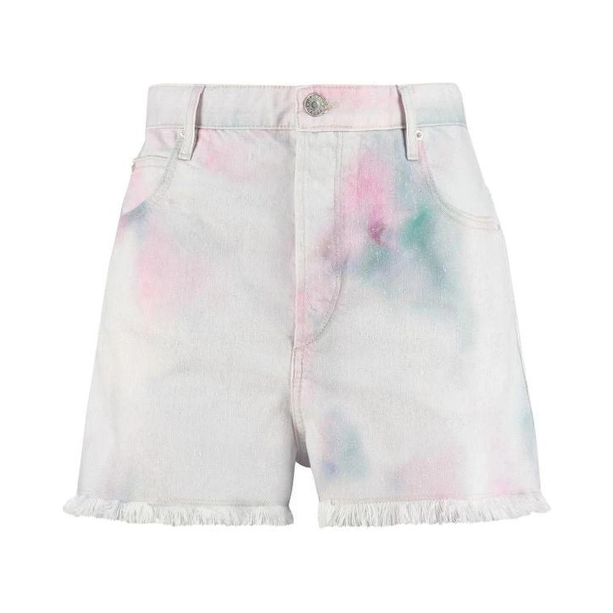 Multicolor Denim Shorts