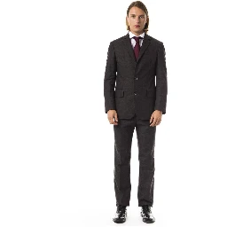 Brown Cotton Two-Piece Suit