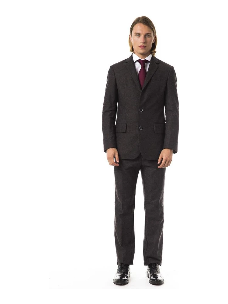 Brown Cotton Two-Piece Suit