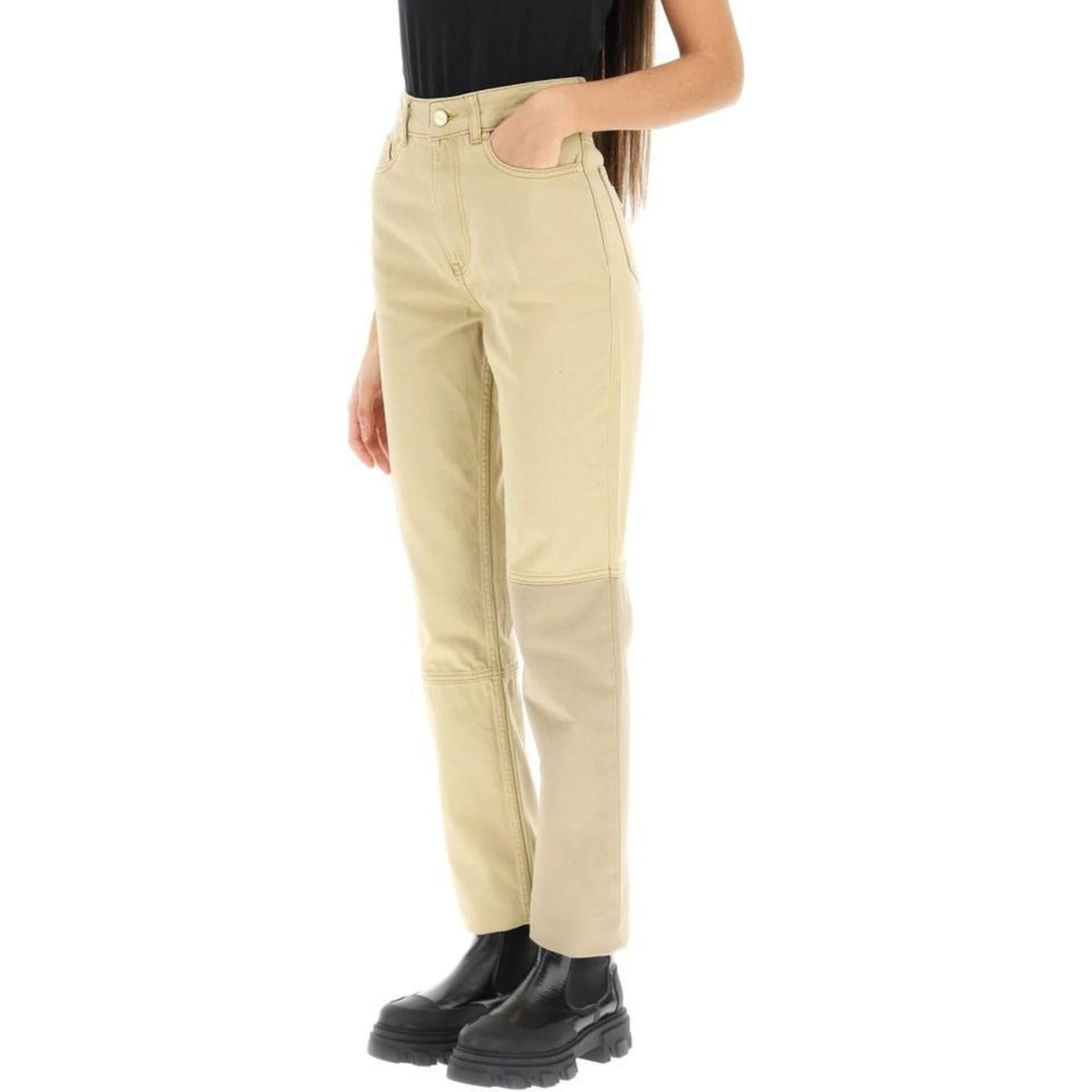 Brown Cotton Jeans Denim