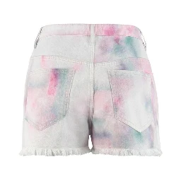 Multicolor Denim Shorts