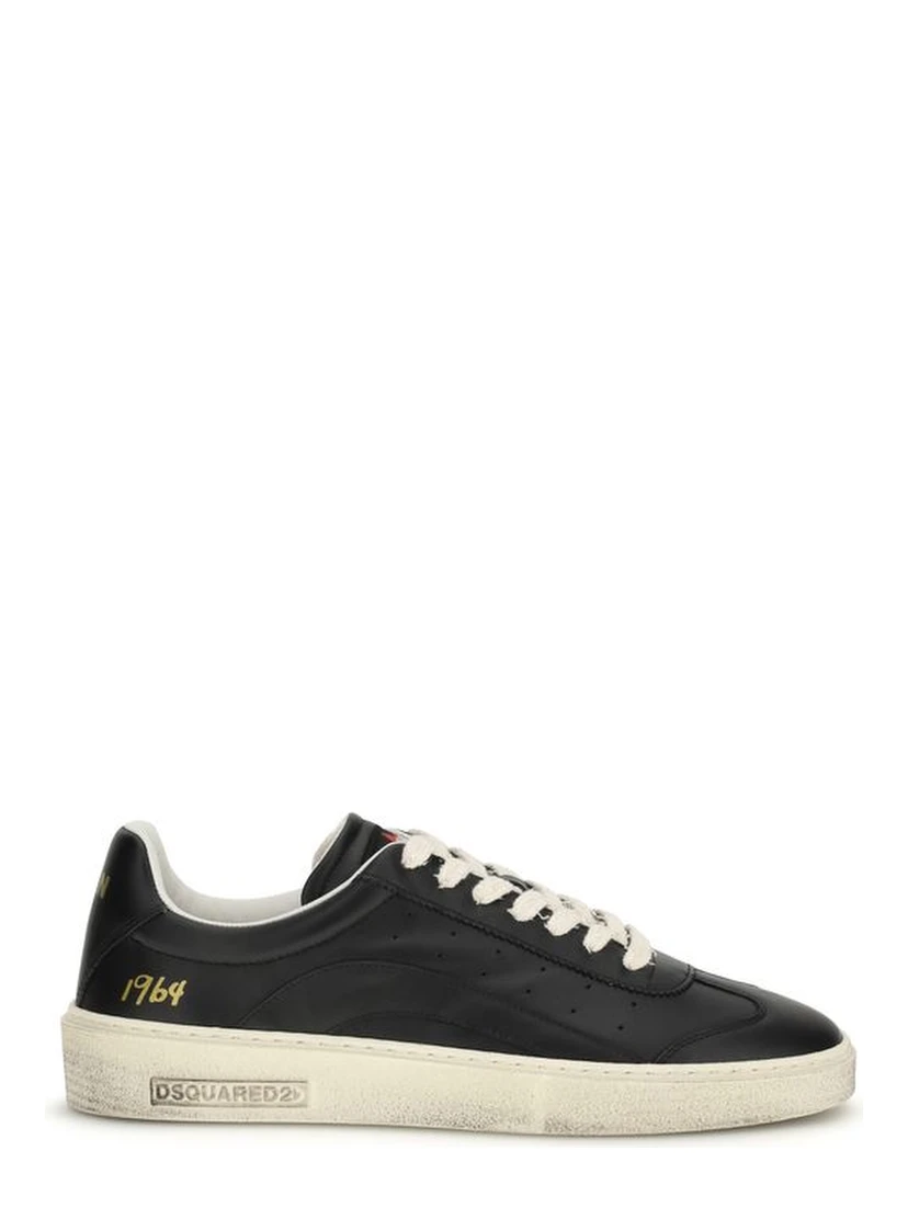 Black Calf Leather Bos Taurus Sneakers