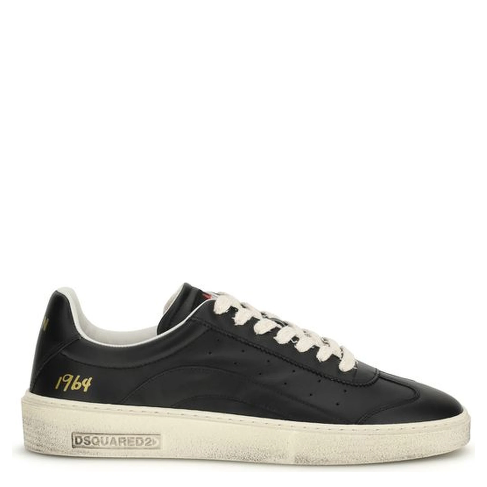 Black Calf Leather Bos Taurus Sneakers