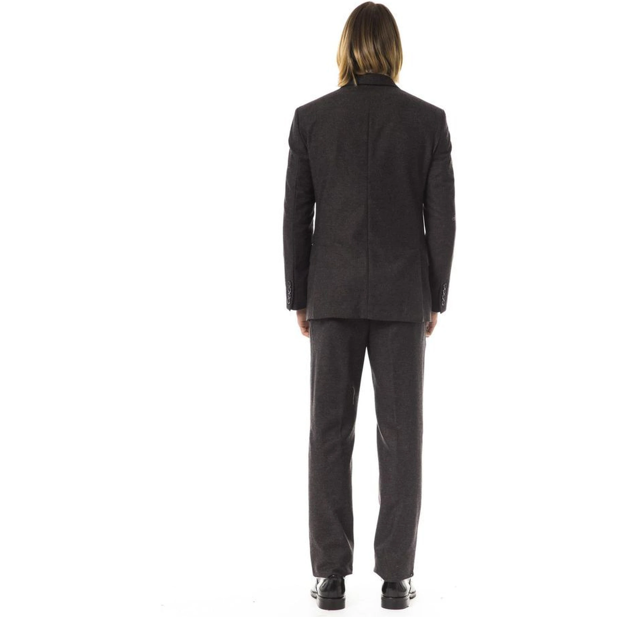 Brown Cotton Two-Piece Suit