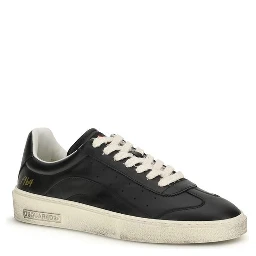 Black Calf Leather Bos Taurus Sneakers