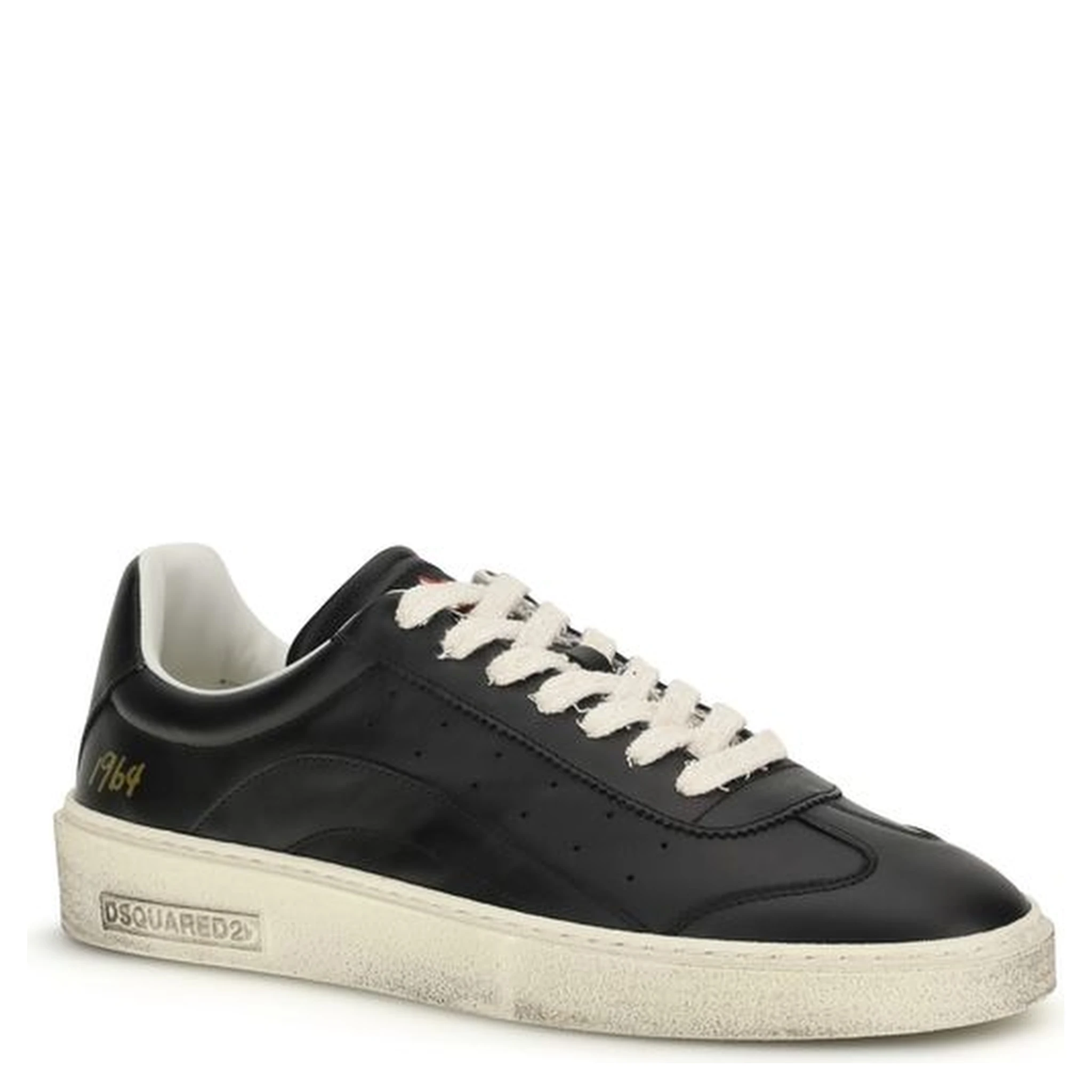 Black Calf Leather Bos Taurus Sneakers