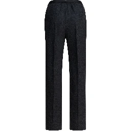 Straight-leg pants in wool