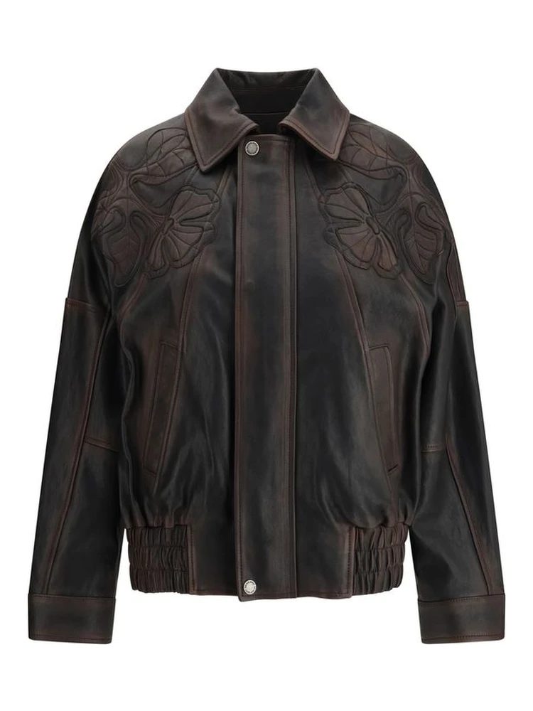 Brown Viscose Bomber