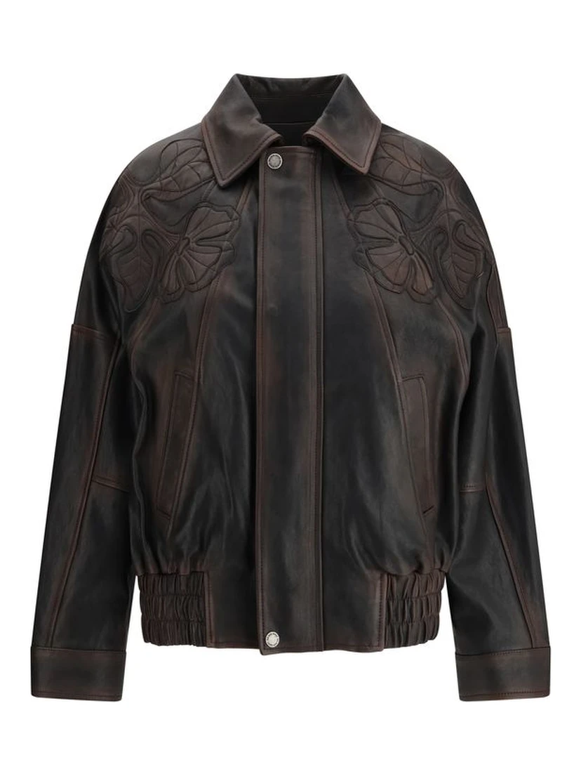 Brown Viscose Bomber