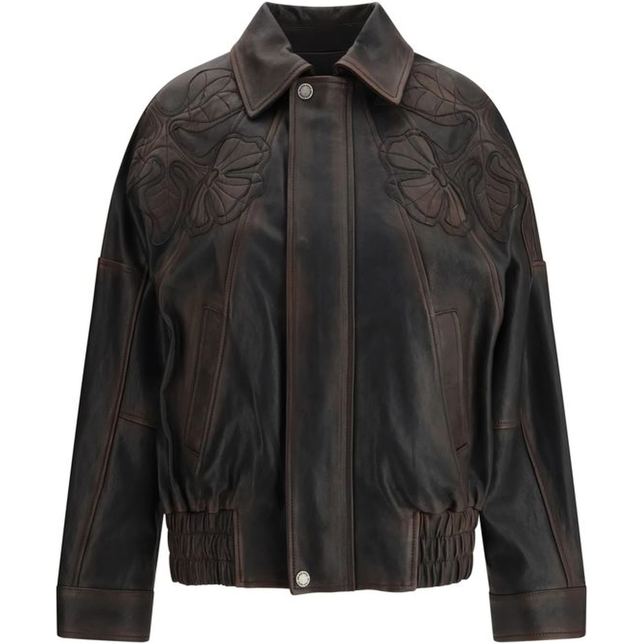Brown Viscose Bomber
