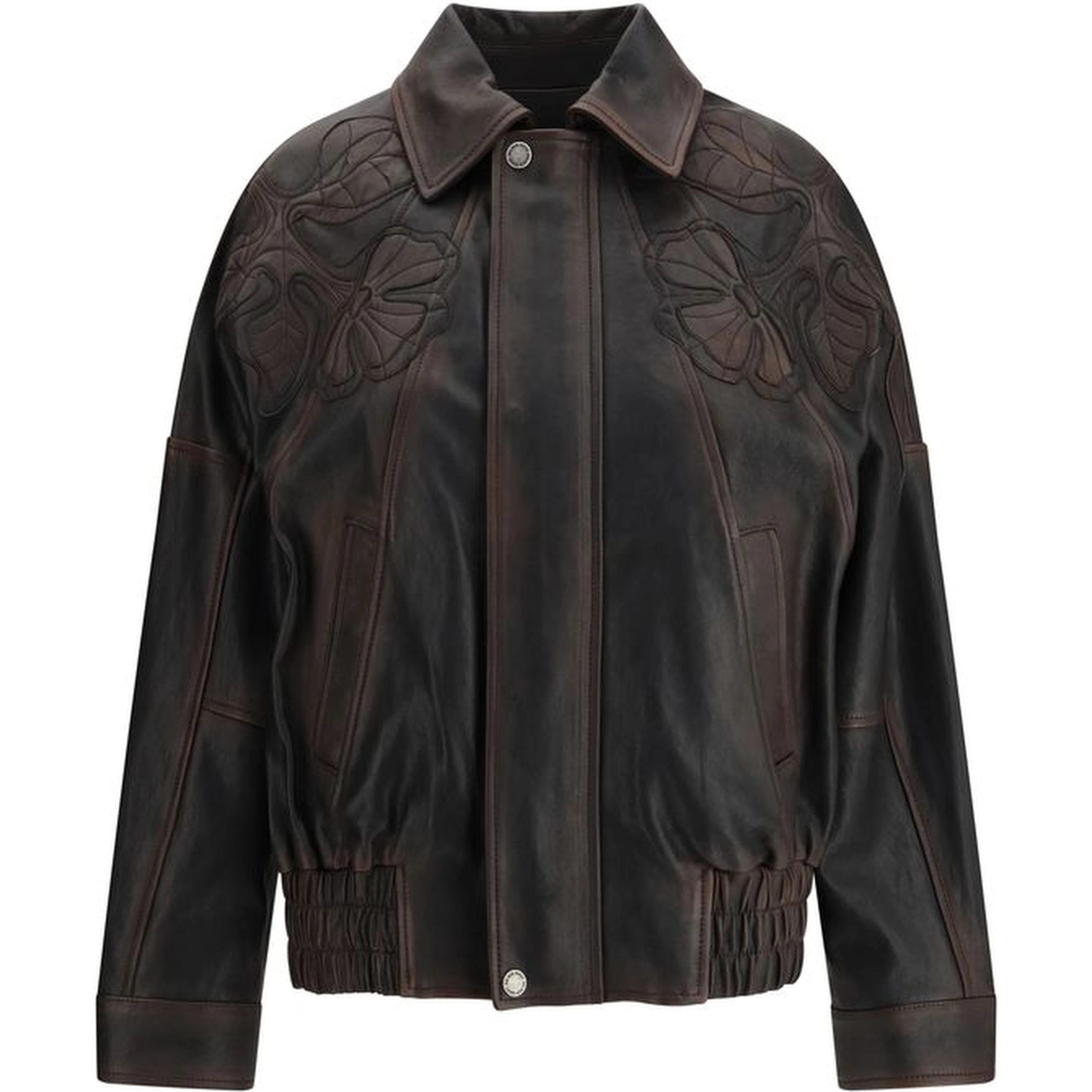 Brown Viscose Bomber