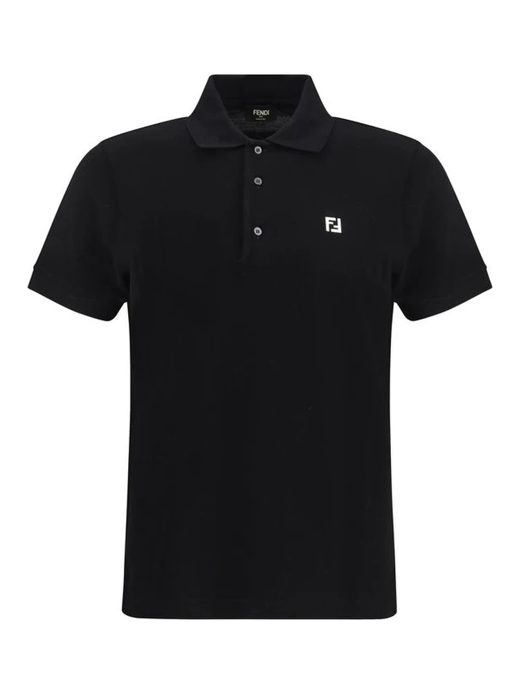 Black Cotton Polo Shirt