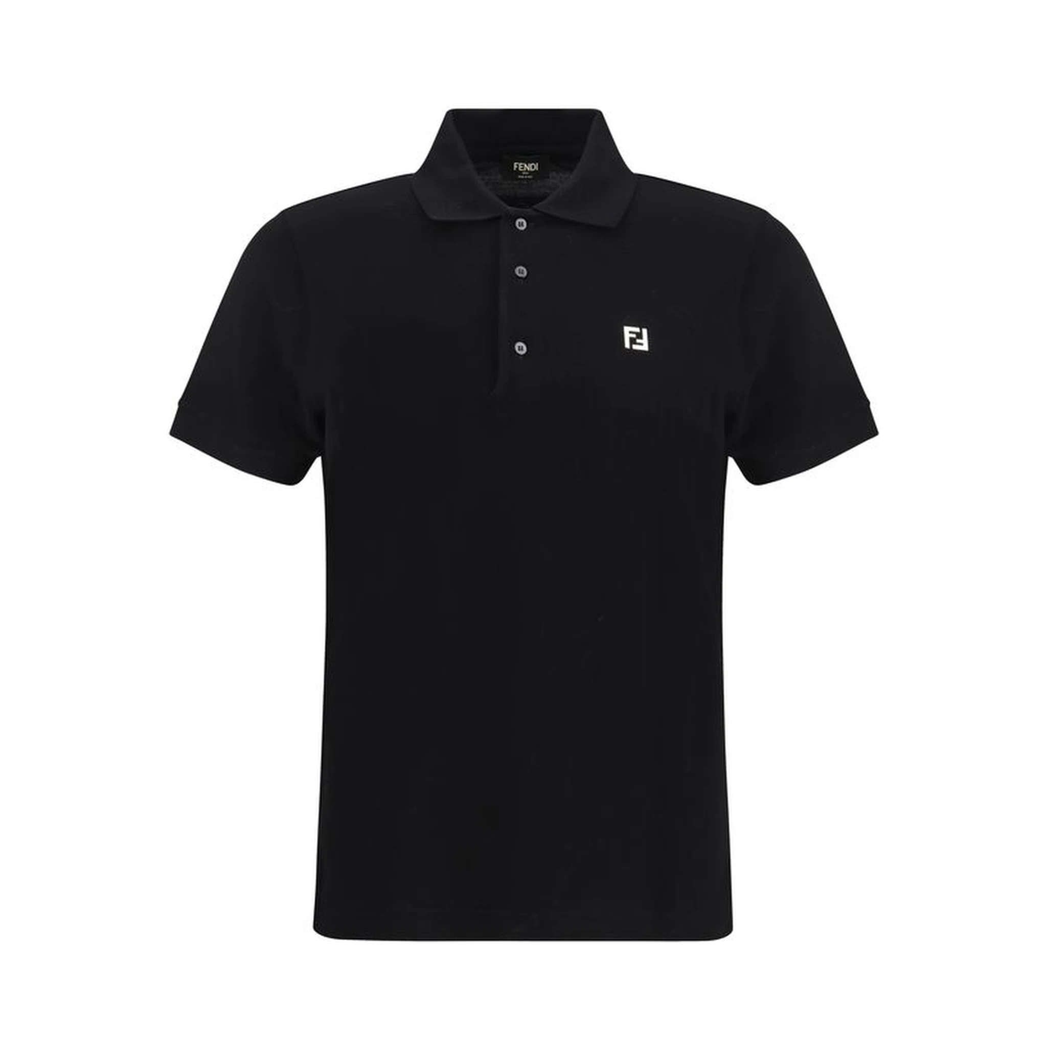 Black Cotton Polo Shirt