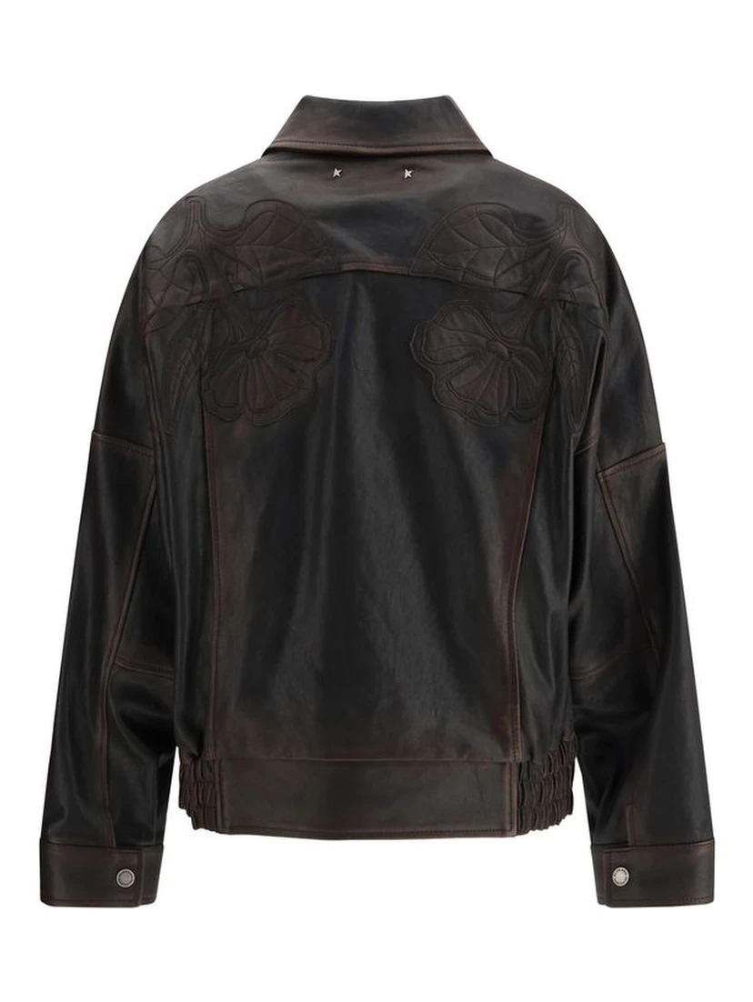 Brown Viscose Bomber