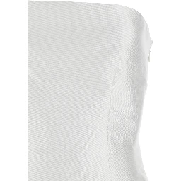 Imani White Long Dress with Off-the-Shoulder Design and Double Layer in Fabric Woman