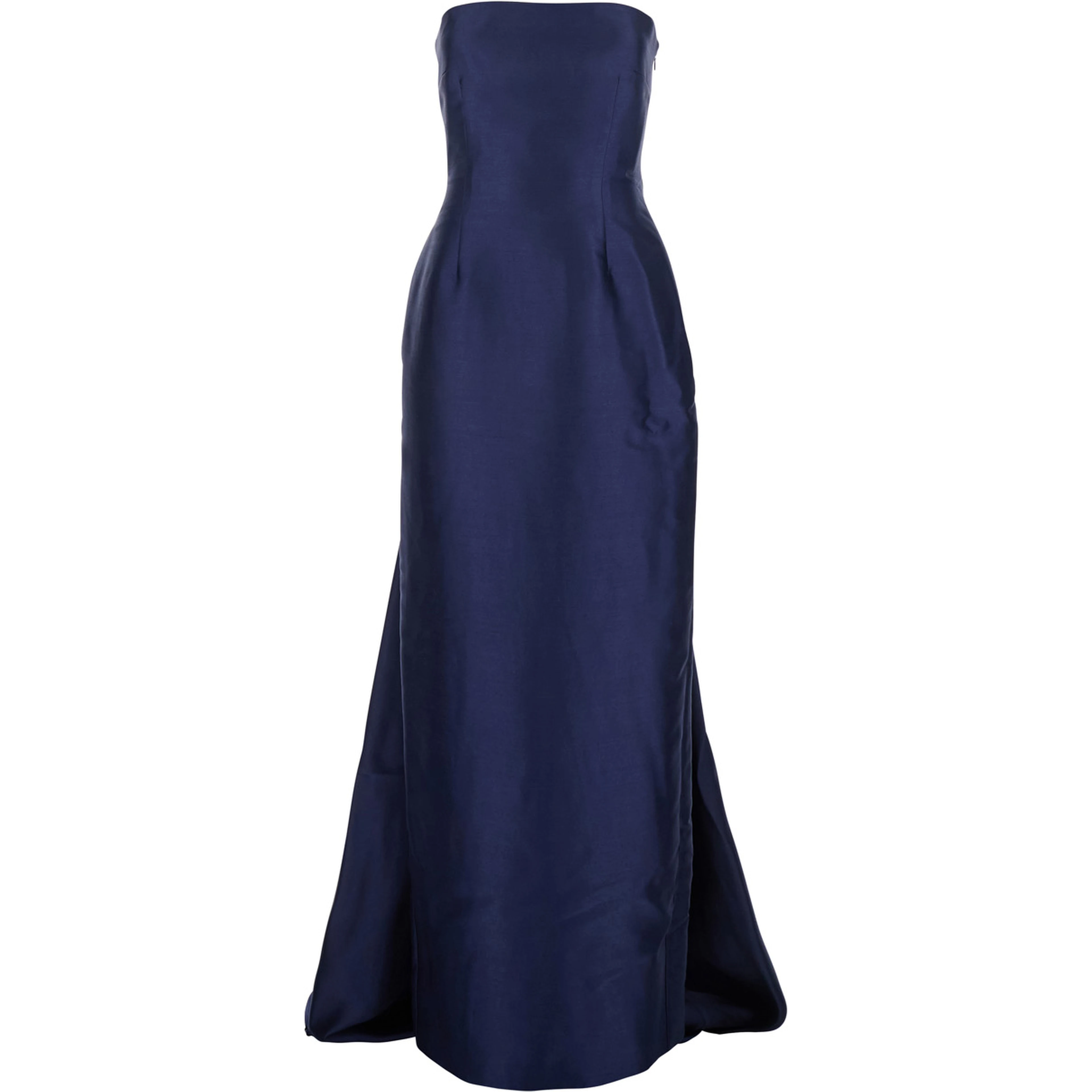 Imani Blue Long Dress with Off-the-Shoulder Design and Double Layer in Fabric Woman