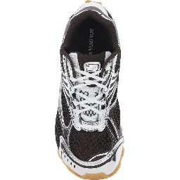 Orbit Brown Sneakers with Logo Lettering Print in Tech Fabric Man