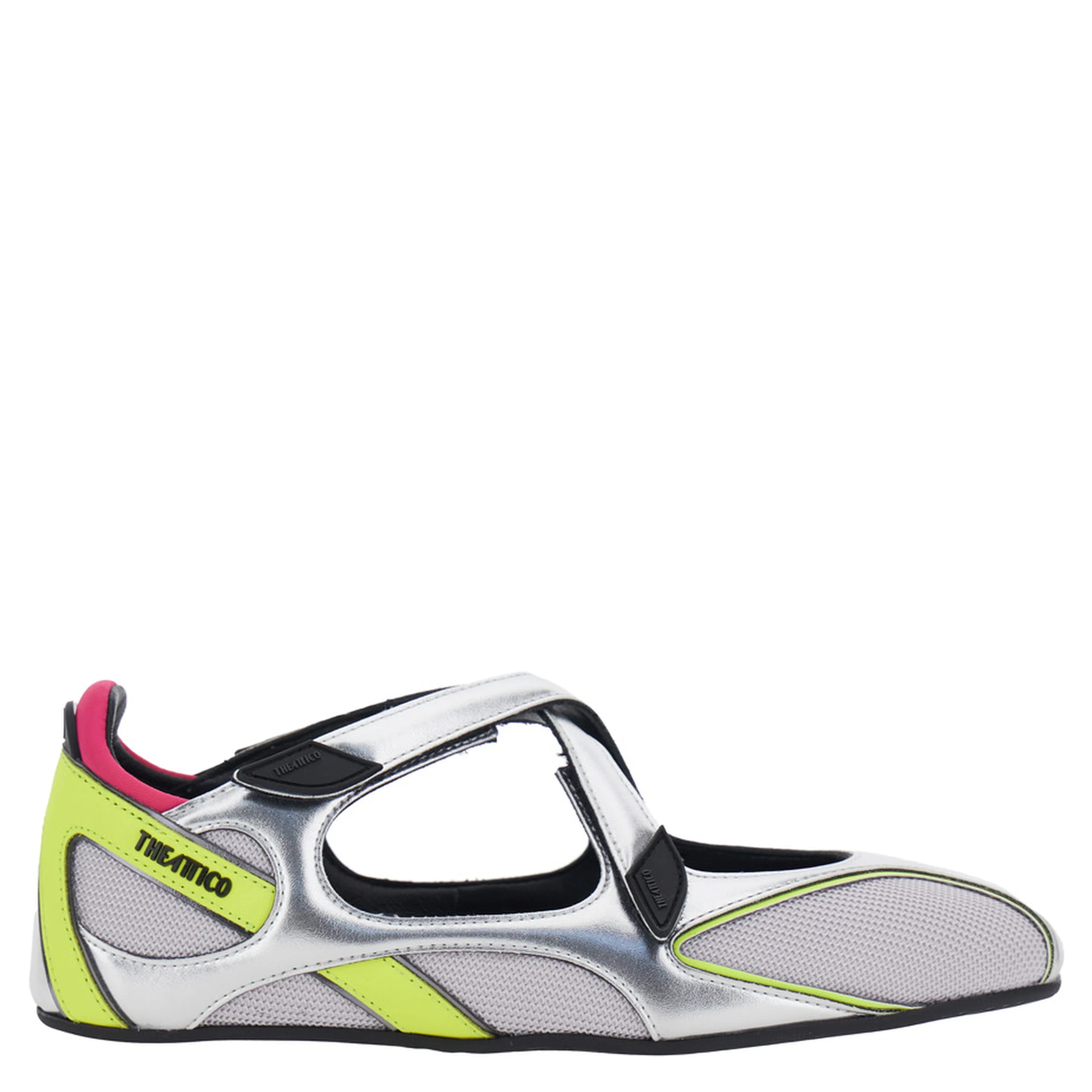 Floor 01 Multicolor Ballet Shoes with Logo on the Side and Cut-Out Design in Fabric Woman