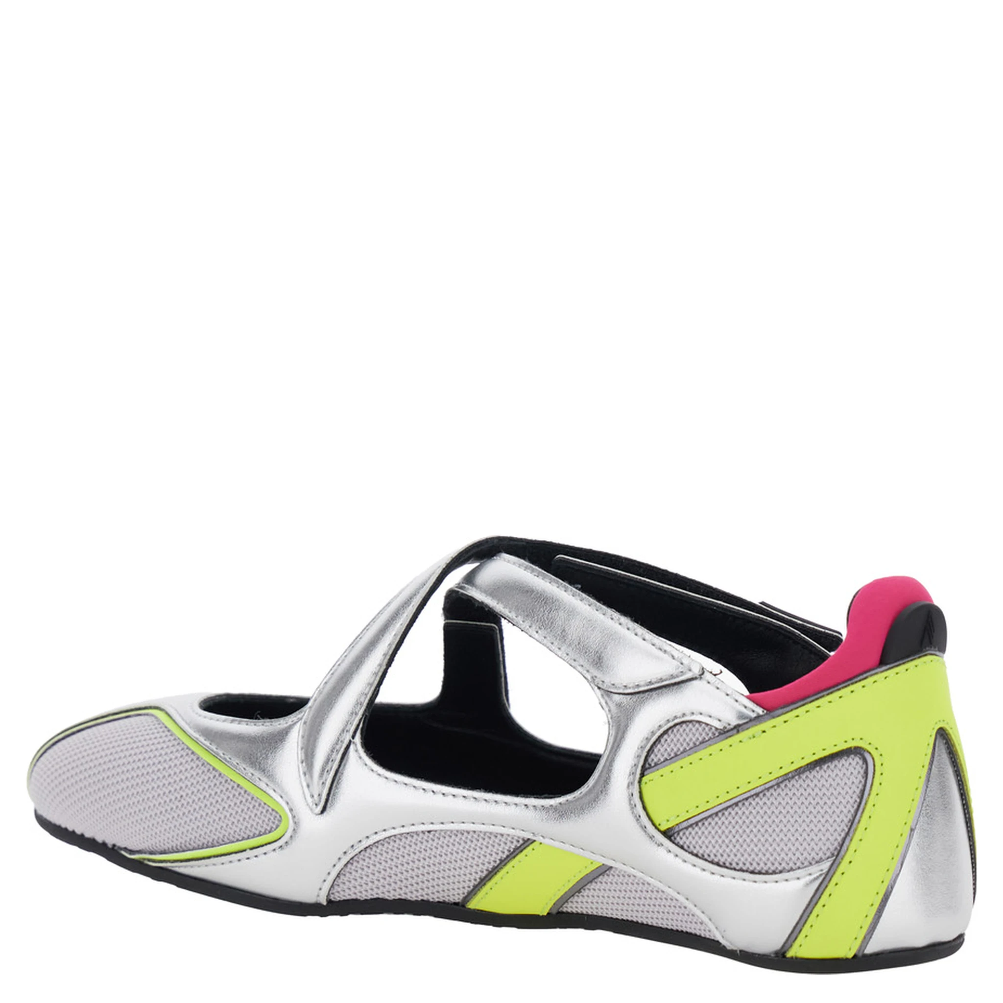 Floor 01 Multicolor Ballet Shoes with Logo on the Side and Cut-Out Design in Fabric Woman