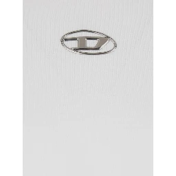 T-Adjust-Od White T-Shirt with Logo Patch on the Front in Cotton Man
