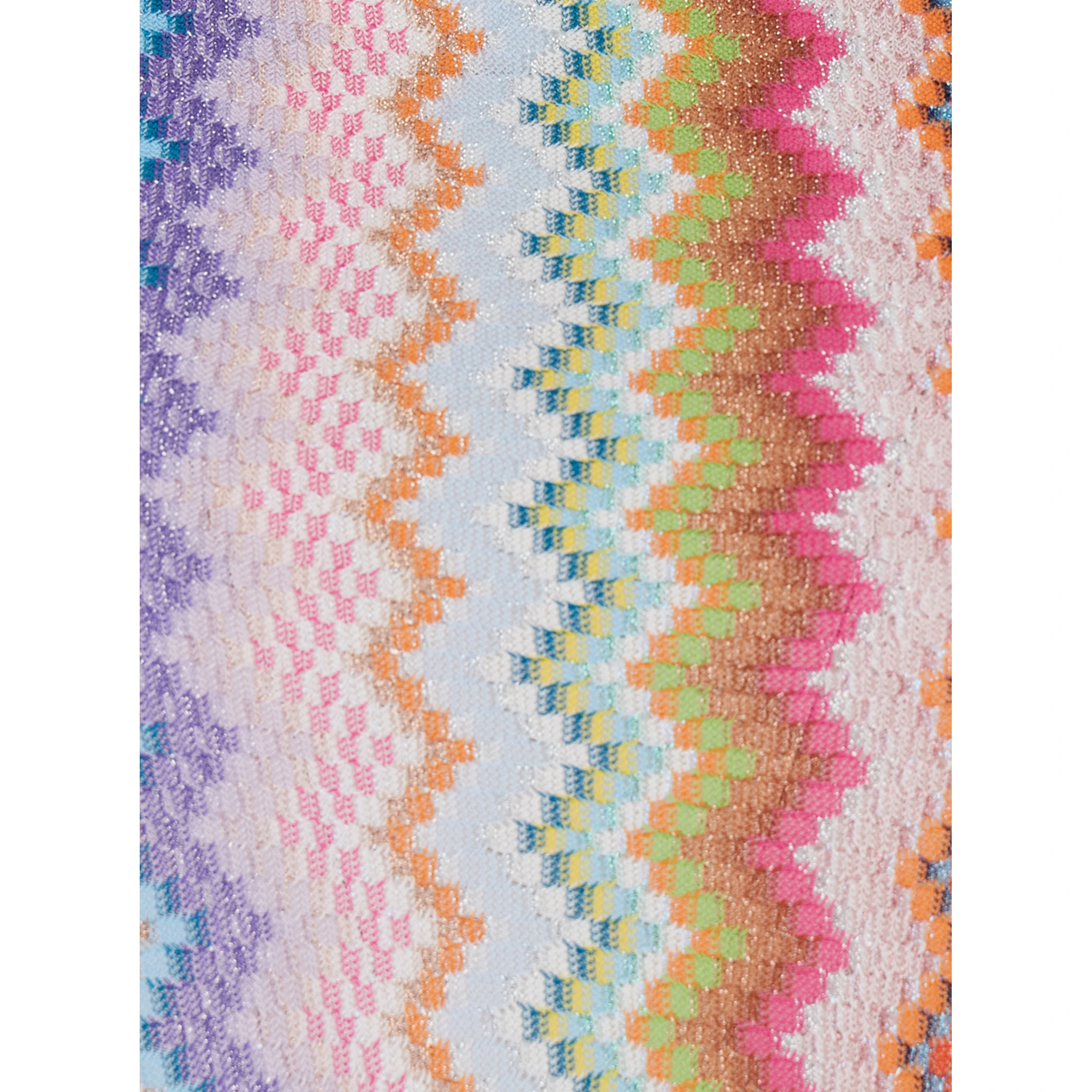 Multicolor Jumpsuit with All-Over Zig Zag Pattern in Lamé Viscose Woman