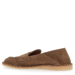 Florio Brown Loafers with DG Logo Detail on the Side in Suede Man