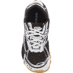 Orbit Brown Sneakers with Logo Lettering Print in Tech Fabric Woman