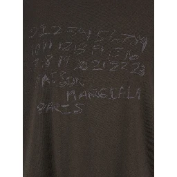 Brown Crewneck T-Shirt with Maxi Logo Print on the Front in Cotton Woman