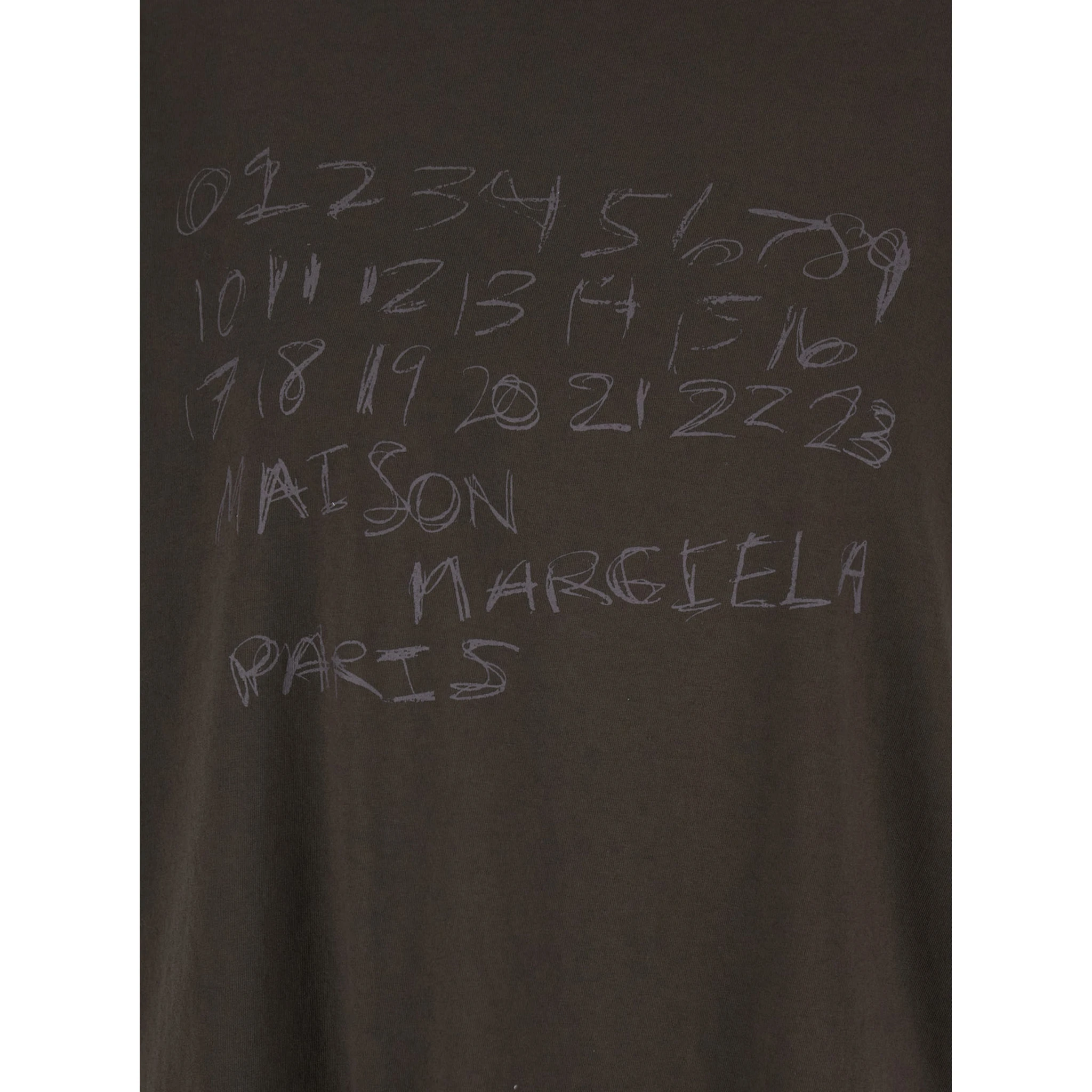 Brown Crewneck T-Shirt with Maxi Logo Print on the Front in Cotton Woman