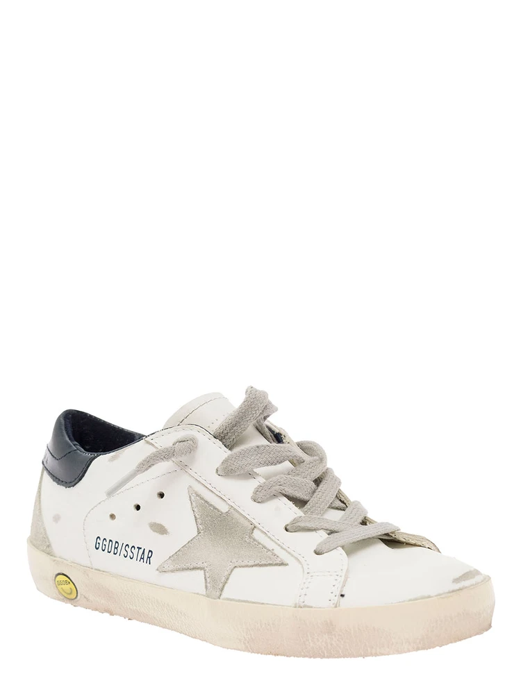 Golden Goose Kids Boys White Leather and Suede Super Star Sneakers alternative