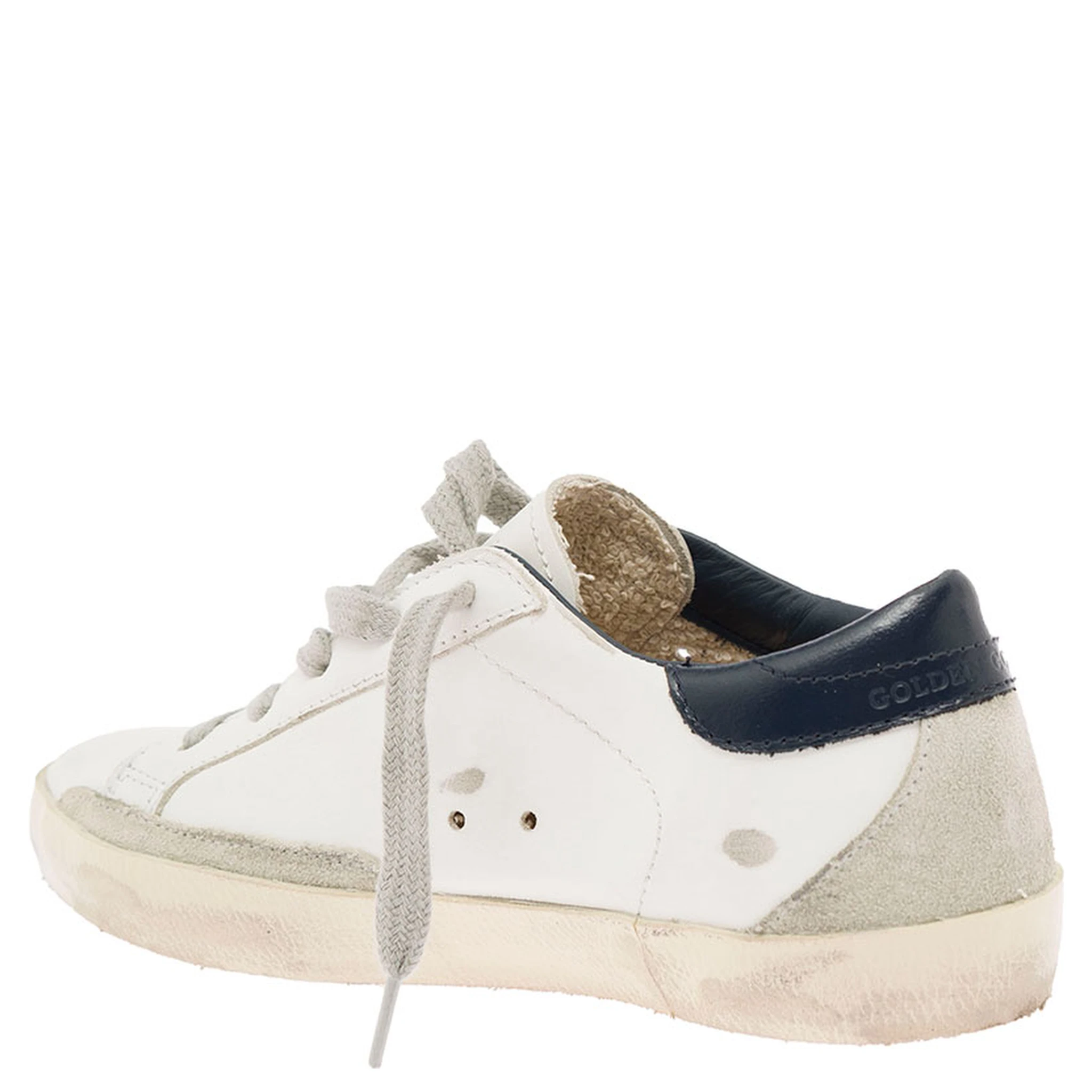 Golden Goose Kids Boys White Leather and Suede Super Star Sneakers