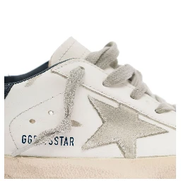 Golden Goose Kids Boys White Leather and Suede Super Star Sneakers