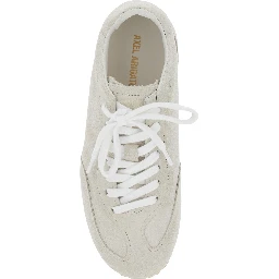 Daze Runner Beige Sneaker with Logo on the Tongue and Grooved Sole in Suede Woman