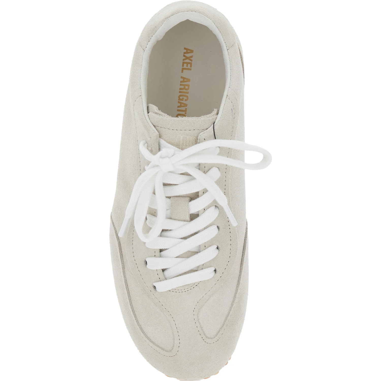 Daze Runner Beige Sneaker with Logo on the Tongue and Grooved Sole in Suede Woman