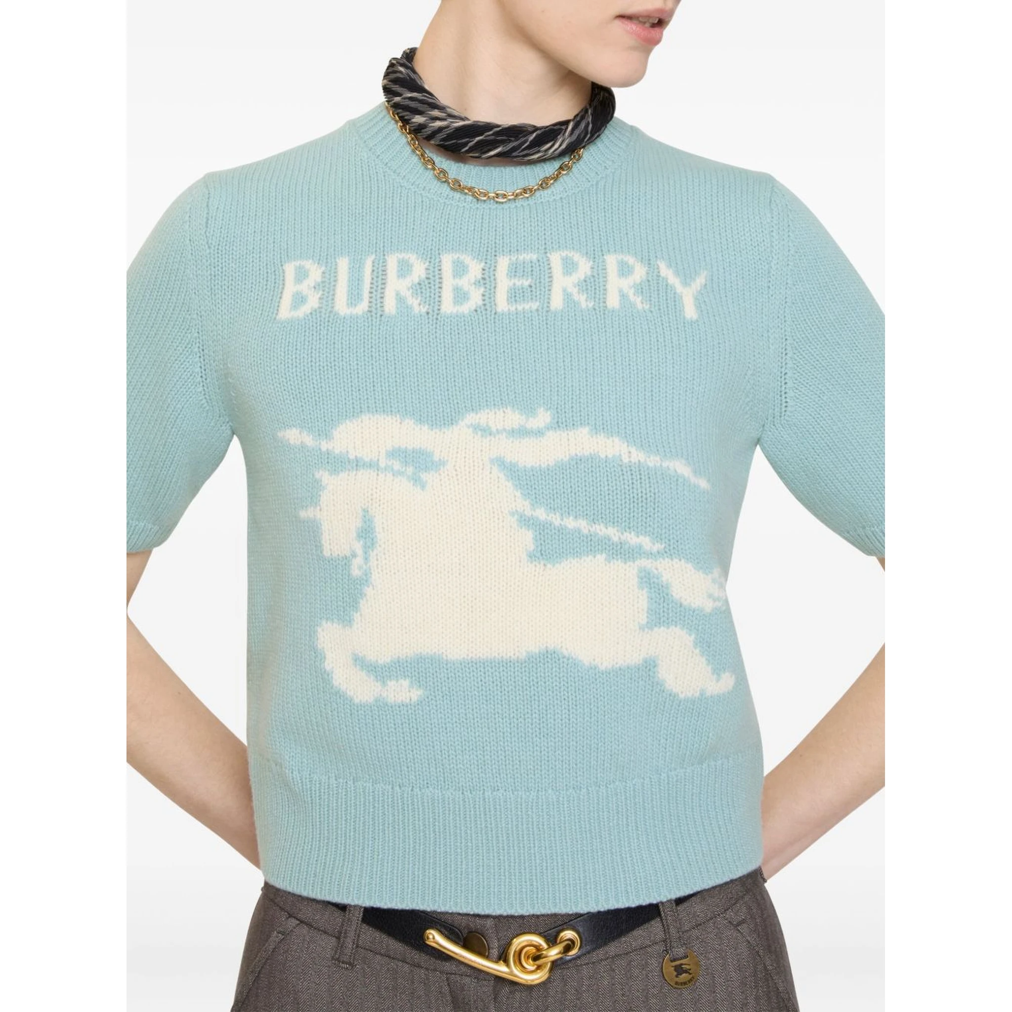 Burberry logo-equestrian knight T-shirt