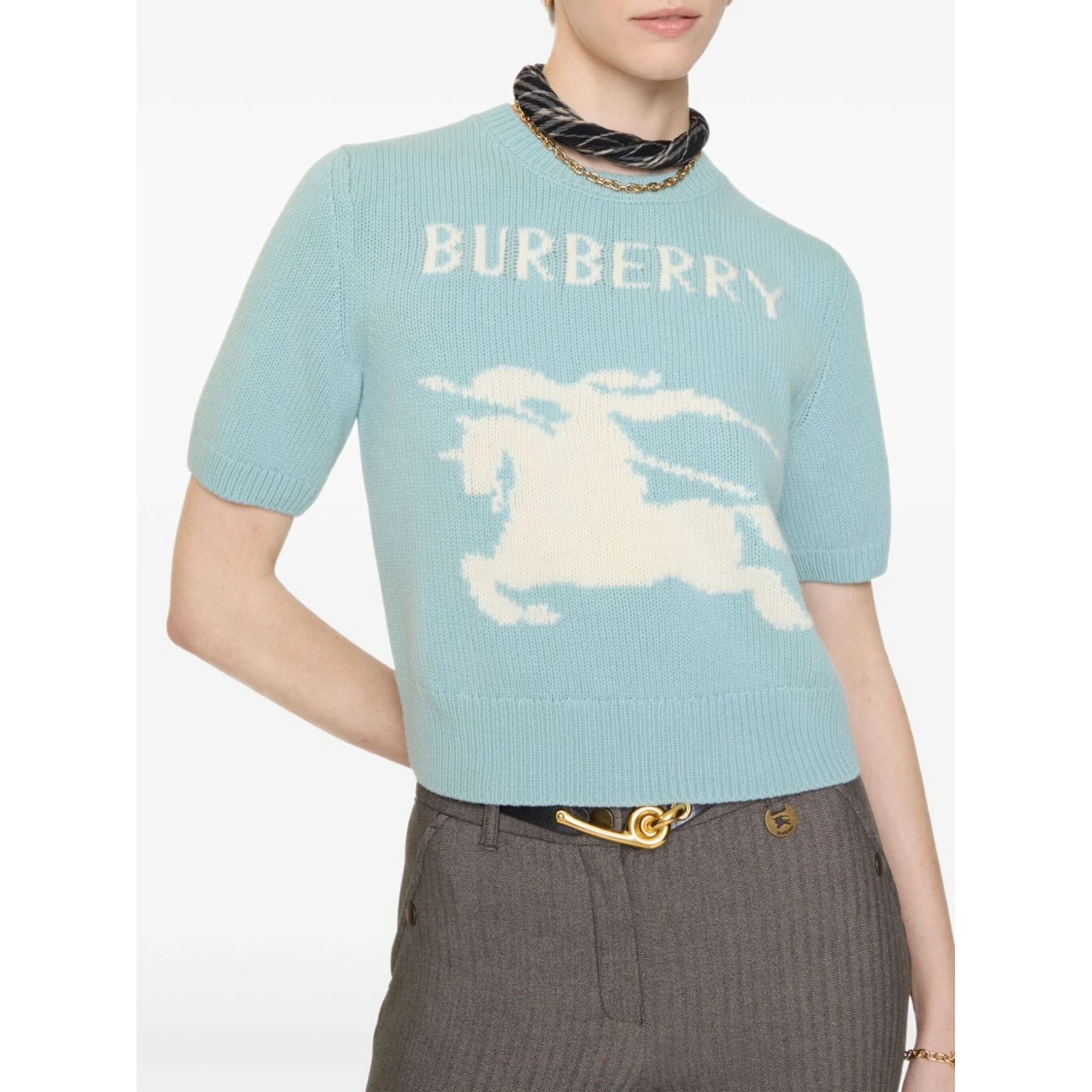 Burberry logo-equestrian knight T-shirt