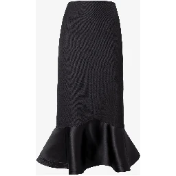 Midi skirt in grain de poud