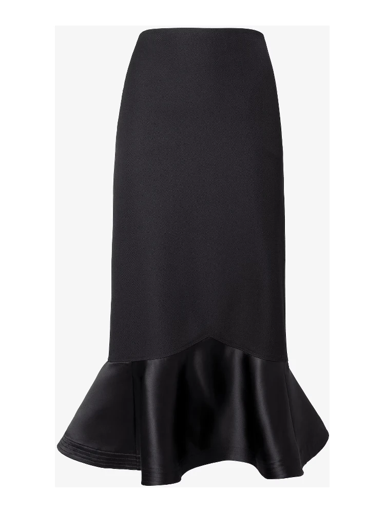 Midi skirt in grain de poud
