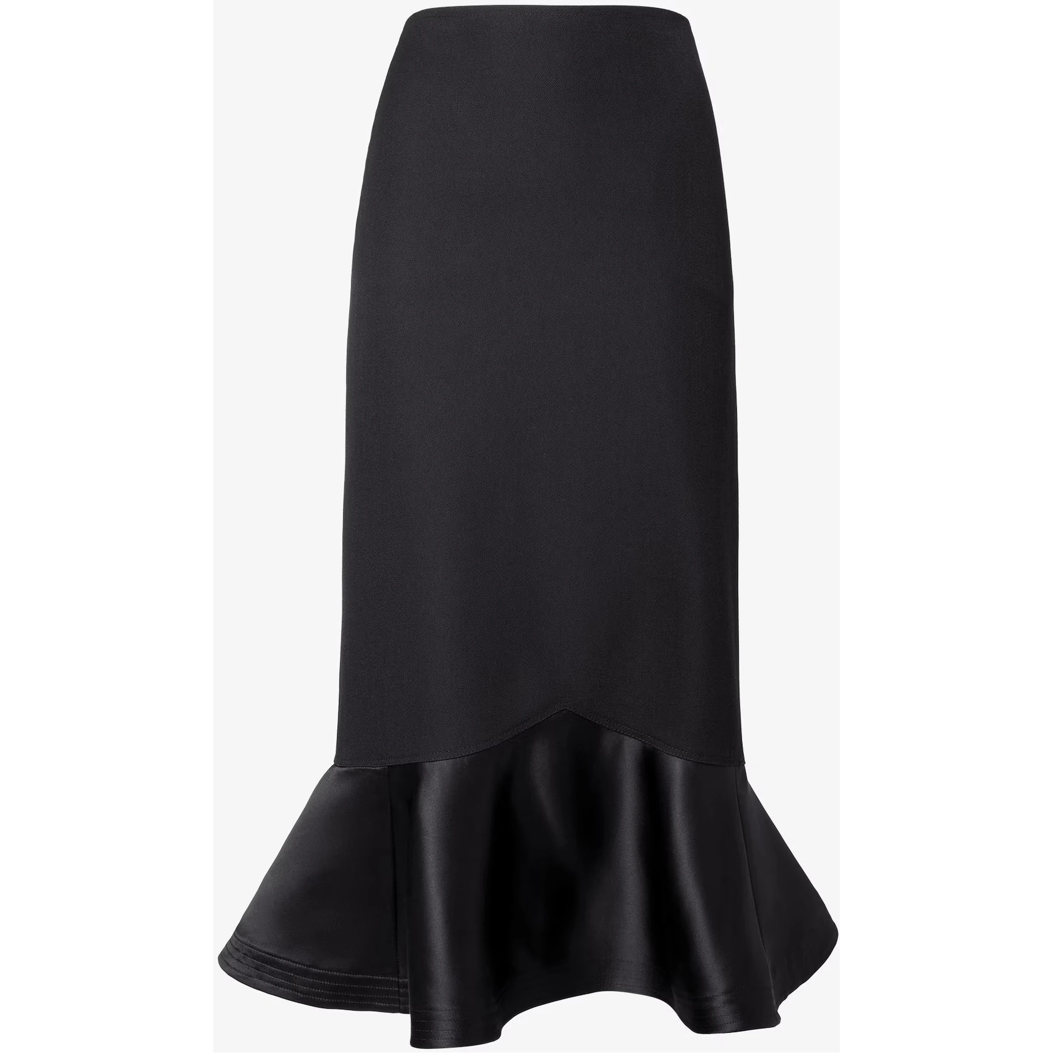 Midi skirt in grain de poud