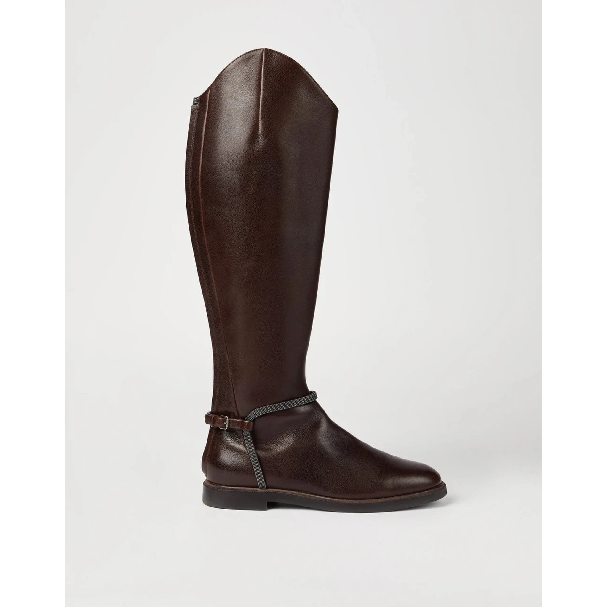 High boots in leather with Precious Spurs