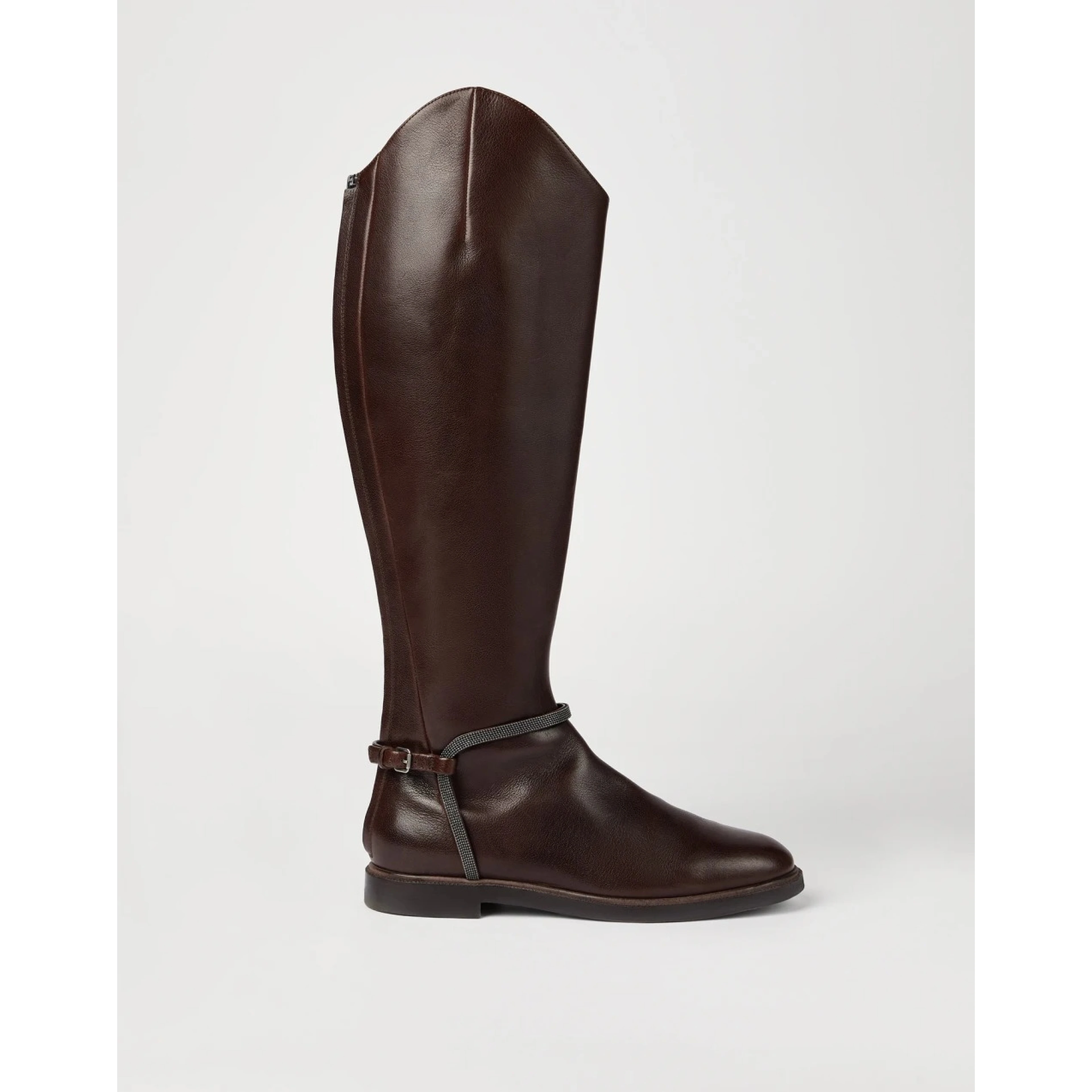 High boots in leather with Precious Spurs