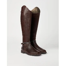 High boots in leather with Precious Spurs