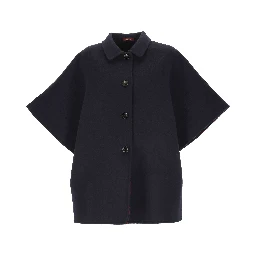 Short sleeves caban jacket in wool
