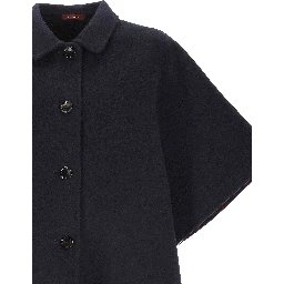 Short sleeves caban jacket in wool