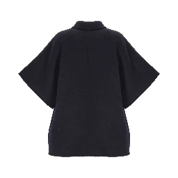 Short sleeves caban jacket in wool