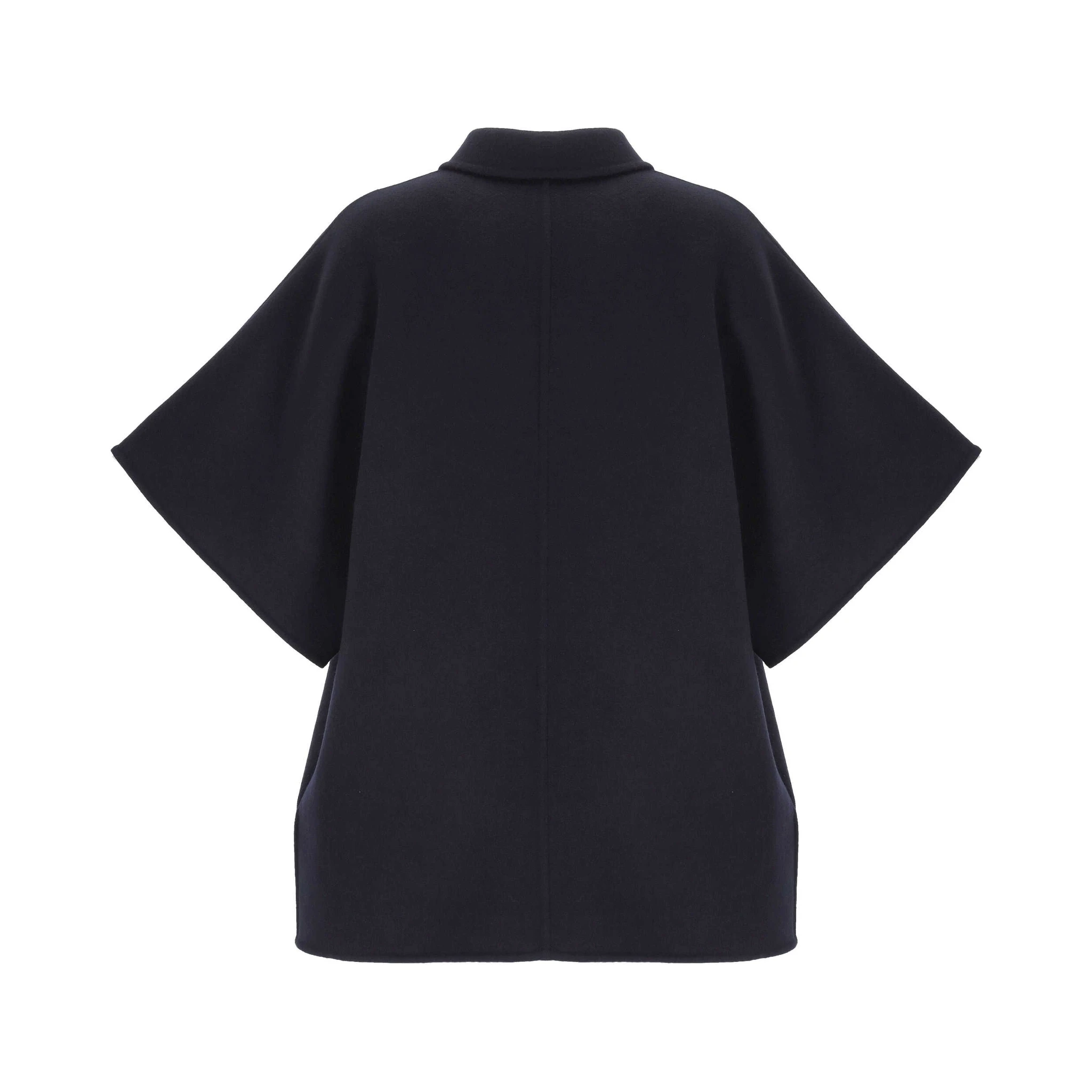 Short sleeves caban jacket in wool