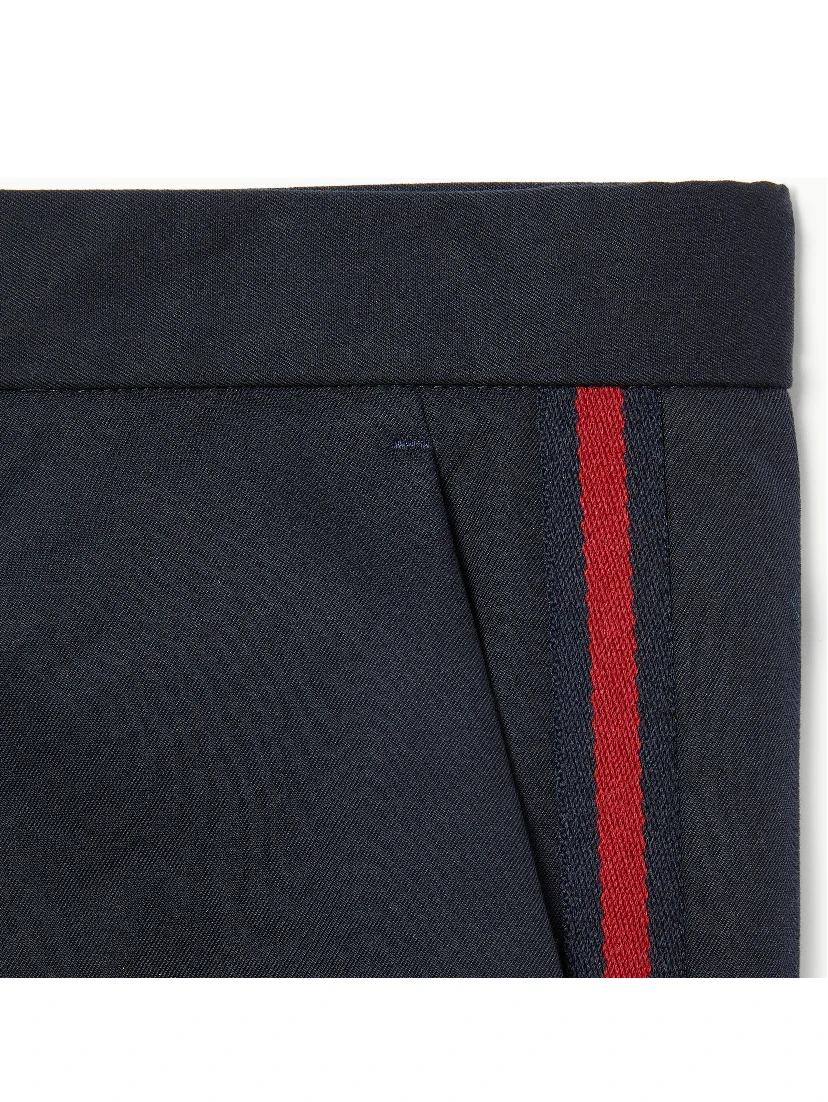 Cotton twill pants with Web detail